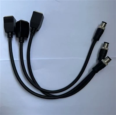 M 12 8 Pin na ženský kabel RJ45